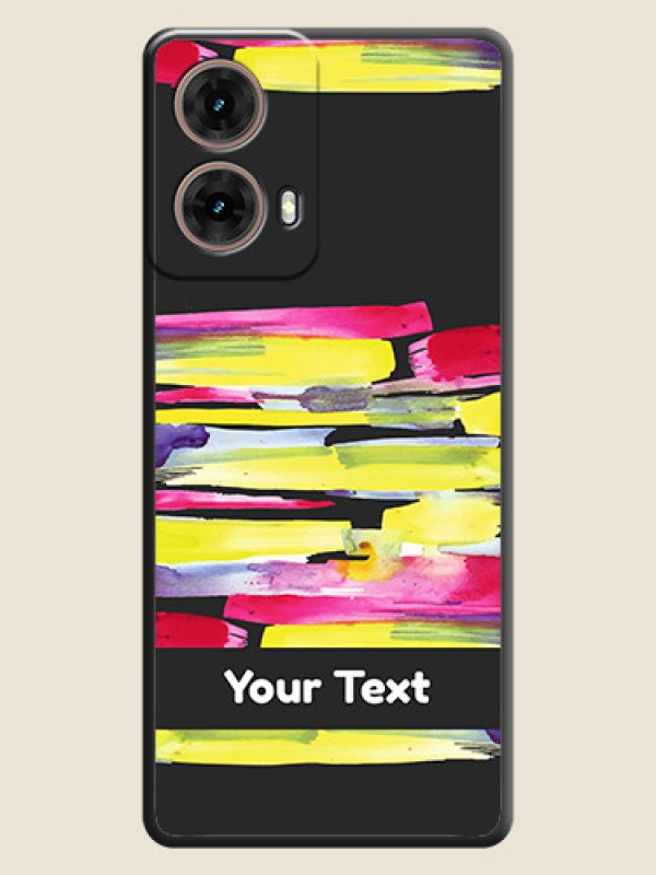 Custom Brush Coloured On Space Black Custom Soft Matte Mobile Back Cover - Motorola Moto G85 5G - alternate view