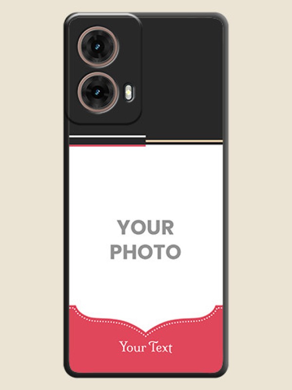 Custom Classic Plain Design with Name On Space Black Custom Soft Matte Mobile Back Cover - Motorola Moto G85 5G - alternate view