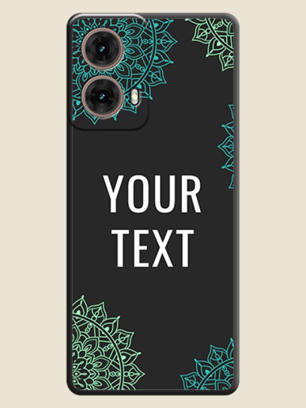 Custom Your Name with Floral Design On Space Black Custom Soft Matte Mobile Back Cover - Motorola Moto G85 5G - alternate view
