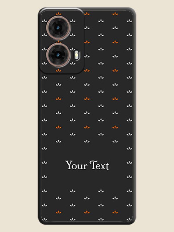 Custom Simple Pattern With Custom Text On Space Black Custom Soft Matte Mobile Back Cover - Motorola Moto G85 5G - alternate view