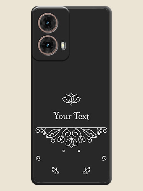 Custom Lotus Garden Custom Text On Space Black Custom Soft Matte Mobile Back Cover - Motorola Moto G85 5G - alternate view