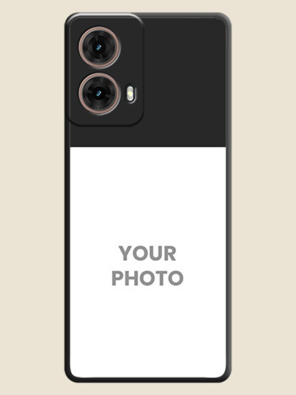 Custom Image Upload With Space Black Color On Custom Soft Matte Mobile Back Cover - Motorola Moto G85 5G - alternate view