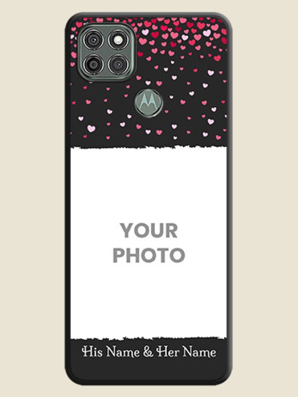 Custom Fall in Love with Your Partner on Photo on Space Black Soft Matte Phone Cover - Moto G9 Power - alternate view