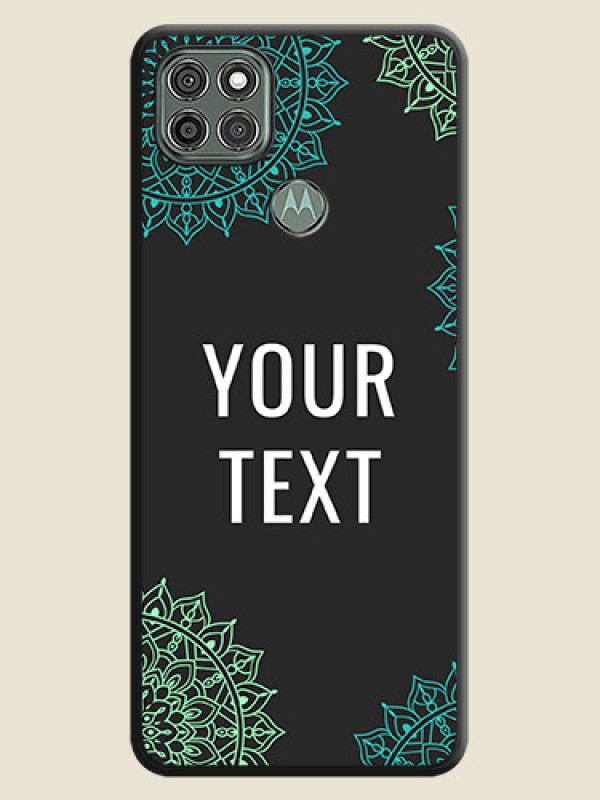 Custom Your Name with Floral Design on Space Black Custom Soft Matte Back Cover - Moto G9 Power - alternate view
