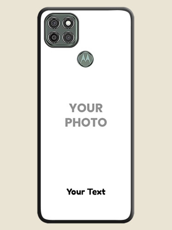 Custom Full Single Pic Upload With Text On Space Black Personalized Soft Matte Phone Covers -Motorola Moto G9 Power - alternate view