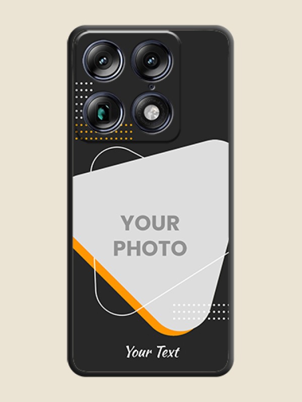 Custom Yellow Triangle on Photo On Space Black Custom Soft Matte Mobile Back Cover - Motorola Signature 5G - alternate view