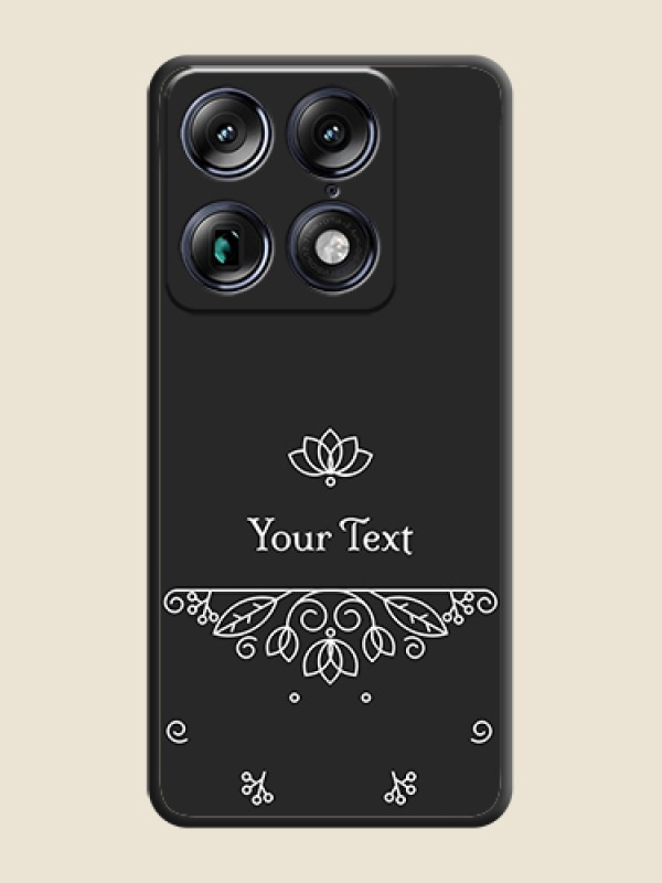 Custom Lotus Garden Custom Text On Space Black Custom Soft Matte Mobile Back Cover - Motorola Signature 5G - alternate view