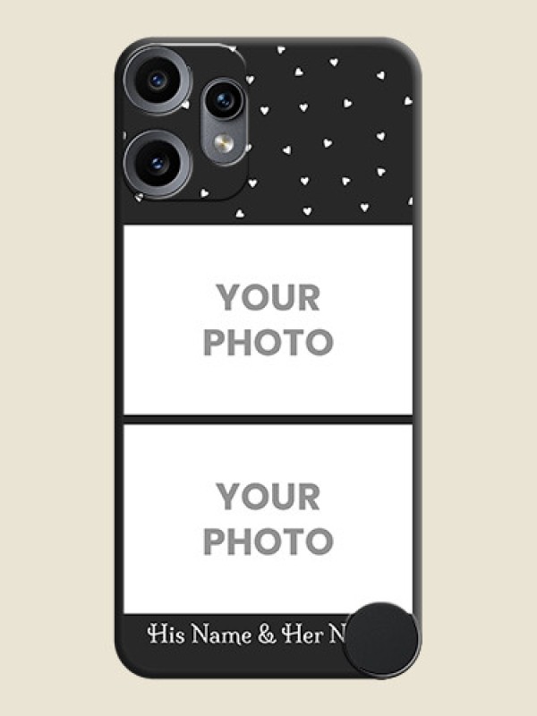Custom Miniature Love Symbols with Name On Space Black Custom Soft Matte Mobile Back Cover - Nothing CMF Phone 2 Pro 5G - alternate view