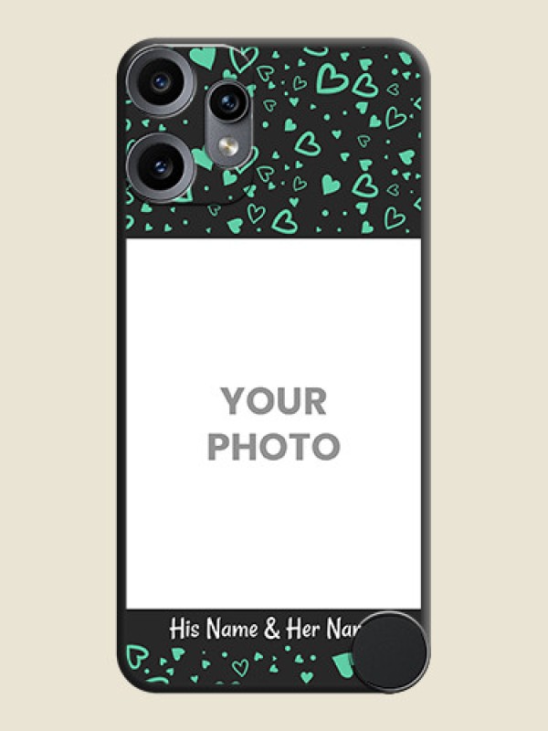 Custom Sea Green Indefinite Love Pattern on Photo On Space Black Custom Soft Matte Mobile Back Cover - Nothing CMF Phone 2 Pro 5G - alternate view
