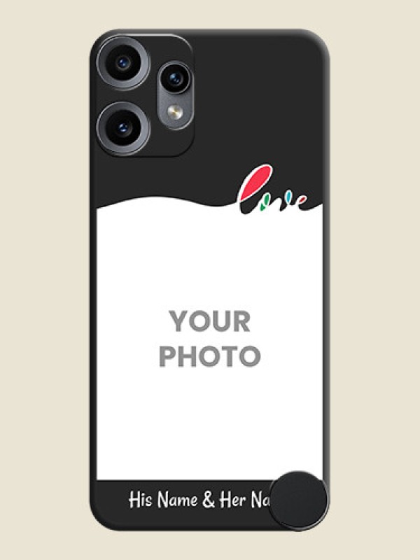Custom Fall in Love Pattern with Picture on Photo On Space Black Custom Soft Matte Mobile Back Cover - Nothing CMF Phone 2 Pro 5G - alternate view