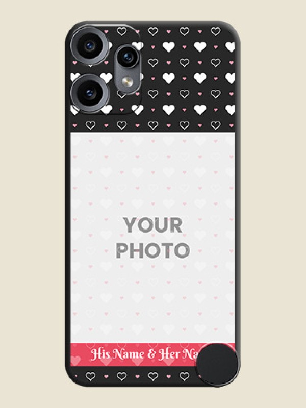 Custom White Color Love Symbols with Text Design on Photo On Space Black Custom Soft Matte Mobile Back Cover - Nothing CMF Phone 2 Pro 5G - alternate view