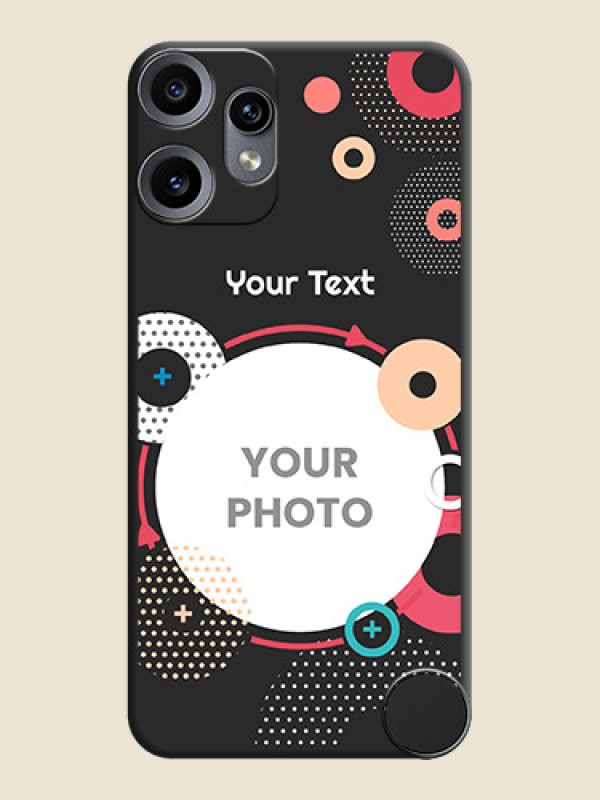 Custom Multicoloured Round Image On Space Black Custom Soft Matte Mobile Back Cover - Nothing CMF Phone 2 Pro 5G - alternate view