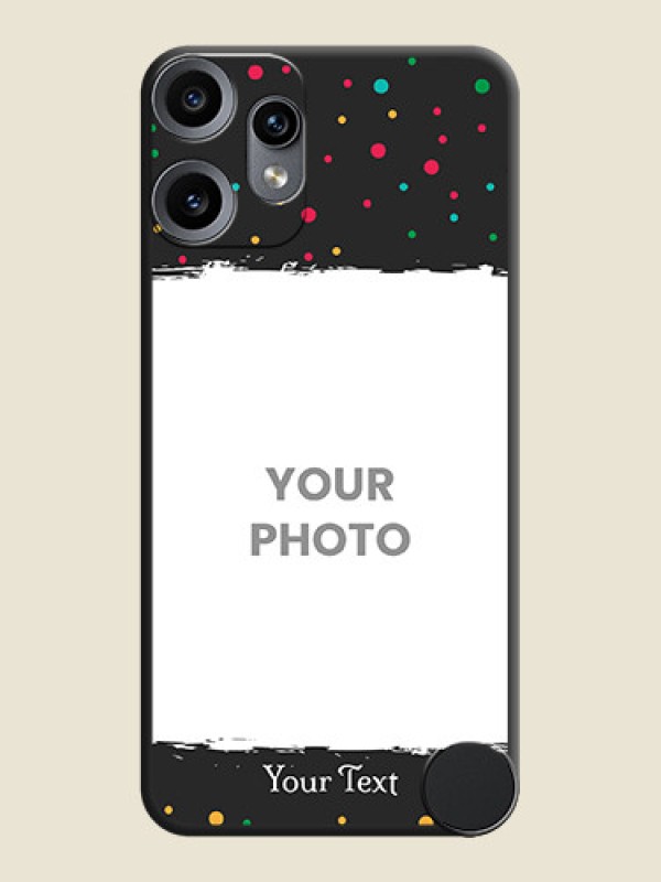 Custom Multicolor Dotted Pattern with Text On Space Black Custom Soft Matte Mobile Back Cover - Nothing CMF Phone 2 Pro 5G - alternate view