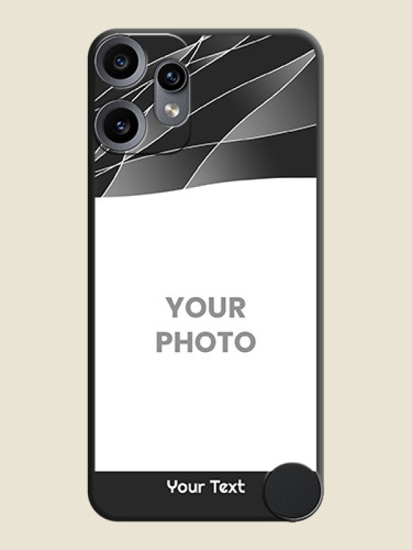 Custom Mixed Wave Lines on Photo On Space Black Custom Soft Matte Mobile Back Cover - Nothing CMF Phone 2 Pro 5G - alternate view