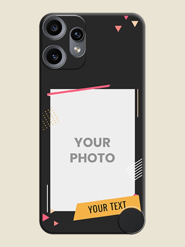 Custom Photo Frame with Triangle Small Dots on Photo On Space Black Custom Soft Matte Mobile Back Cover - Nothing CMF Phone 2 Pro 5G - alternate view