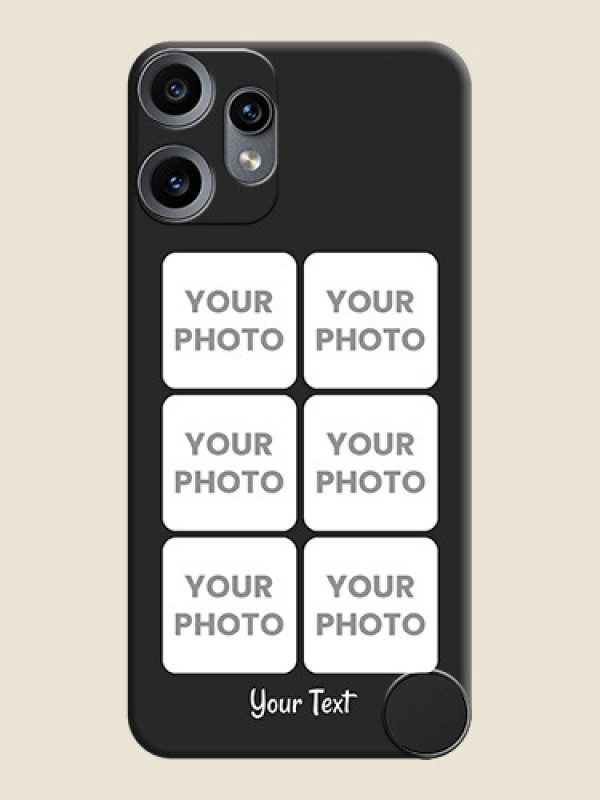 Custom Floral Art with 6 Image Holder on Photo On Space Black Custom Soft Matte Mobile Back Cover - Nothing CMF Phone 2 Pro 5G - alternate view
