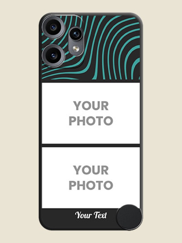 Custom Wave Pattern with 2 Image Holder On Space Black Custom Soft Matte Mobile Back Cover - Nothing CMF Phone 2 Pro 5G - alternate view