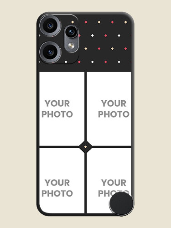 Custom Multicolor Dotted Pattern with 4 Image Holder On Space Black Custom Soft Matte Mobile Back Cover - Nothing CMF Phone 2 Pro 5G - alternate view