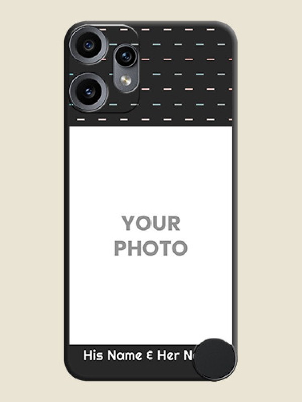 Custom Line Pattern Design with Text On Space Black Custom Soft Matte Mobile Back Cover - Nothing CMF Phone 2 Pro 5G - alternate view