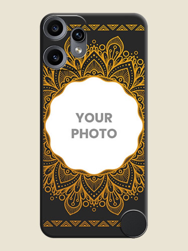 Custom Round Image with Floral Design On Space Black Custom Soft Matte Mobile Back Cover - Nothing CMF Phone 2 Pro 5G - alternate view