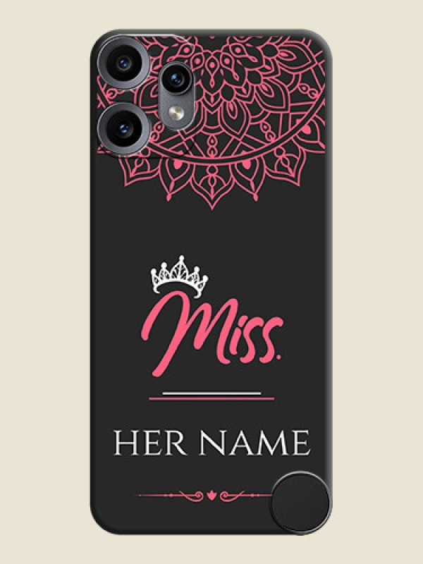 Custom Mrs Name with Floral Design On Space Black Custom Soft Matte Mobile Back Cover - Nothing CMF Phone 2 Pro 5G - alternate view