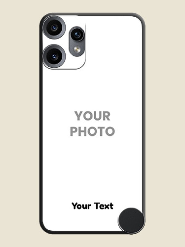 Custom Full Single Pic Upload With Text On Space Black Custom Soft Matte Mobile Back Cover - Nothing CMF Phone 2 Pro 5G - alternate view