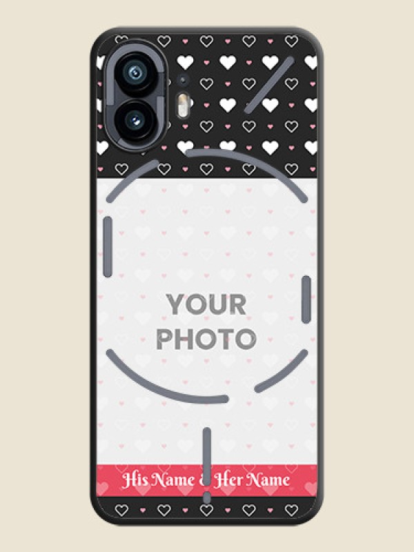 Custom White Color Love Symbols with Text Design - Photo on Space Black Soft Matte Phone Cover - Nothing Phone 2 - alternate view