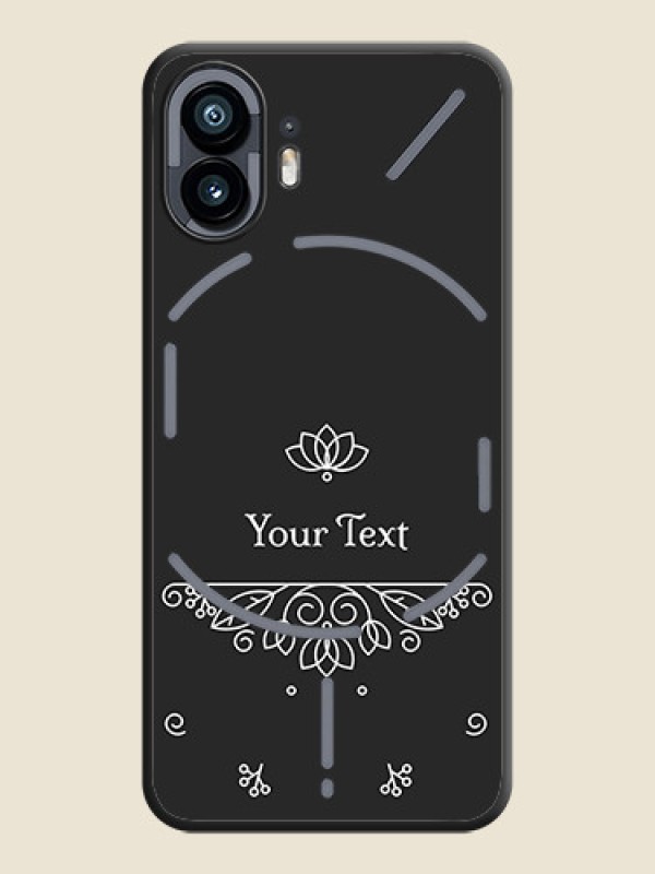 Custom Lotus Garden Custom Text On Space Black Personalized Soft Matte Phone Covers - Nothing Phone 2 - alternate view