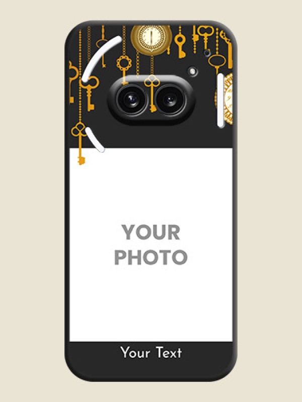 Custom Decorative Design with Text on Space Black Custom Soft Matte Back Cover - Nothing Phone 2A 5G - alternate view