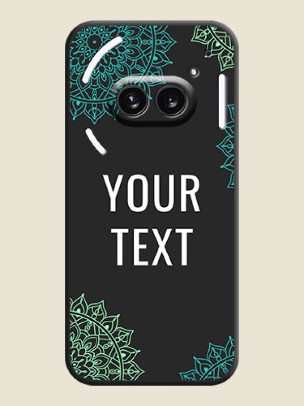 Custom Your Name with Floral Design on Space Black Custom Soft Matte Back Cover - Nothing Phone 2A 5G - alternate view