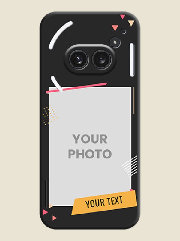 Custom Photo Frame with Triangle Small Dots on Photo On Space Black Custom Soft Matte Mobile Back Cover - Nothing Phone 2A Plus - alternate view