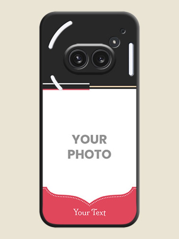 Custom Classic Plain Design with Name On Space Black Custom Soft Matte Mobile Back Cover - Nothing Phone 2A Plus - alternate view