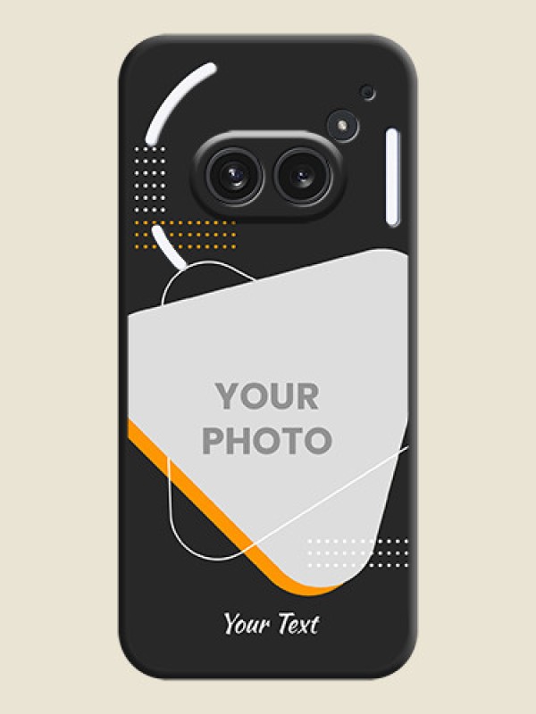 Custom Yellow Triangle on Photo On Space Black Custom Soft Matte Mobile Back Cover - Nothing Phone 2A Plus - alternate view