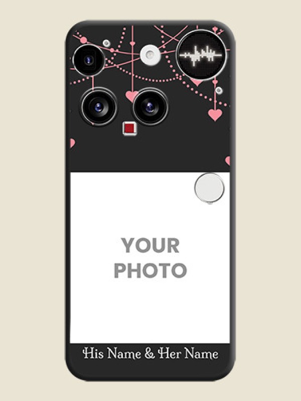 Custom Pink Love Hangings with Text On Space Black Custom Soft Matte Mobile Back Cover - Nothing Phone 3 5G - alternate view