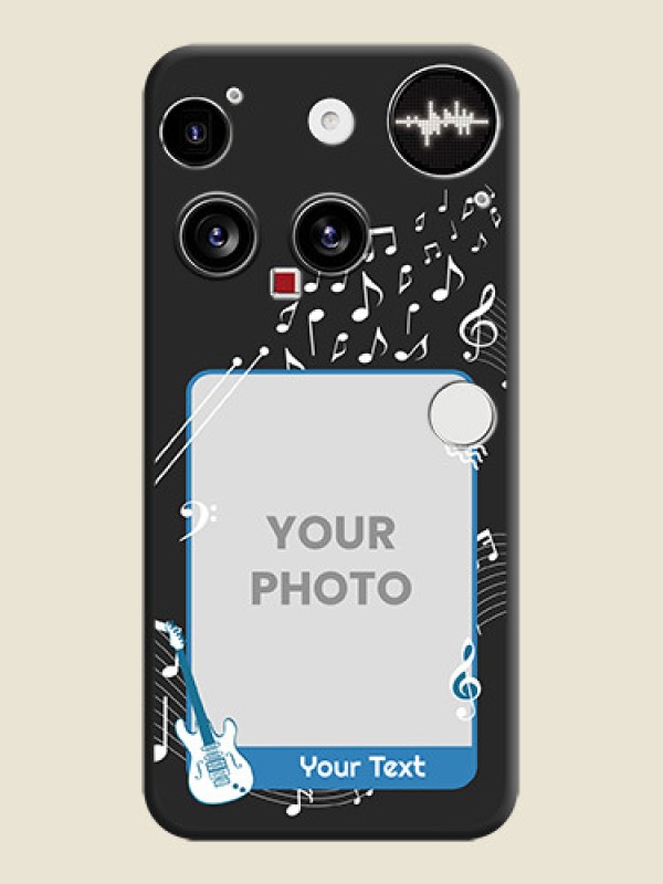 Custom Musical Theme Design with Text on Photo On Space Black Custom Soft Matte Mobile Back Cover - Nothing Phone 3 5G - alternate view
