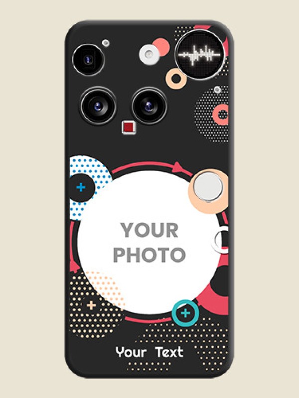 Custom Multicoloured Round Image On Space Black Custom Soft Matte Mobile Back Cover - Nothing Phone 3 5G - alternate view