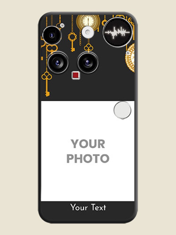 Custom Decorative Design with Text On Space Black Custom Soft Matte Mobile Back Cover - Nothing Phone 3 5G - alternate view