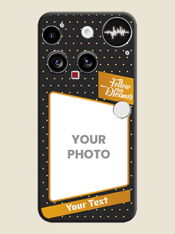 Custom Follow Your Dreams with White Dots On Space Black Custom Soft Matte Mobile Back Cover - Nothing Phone 3 5G - alternate view
