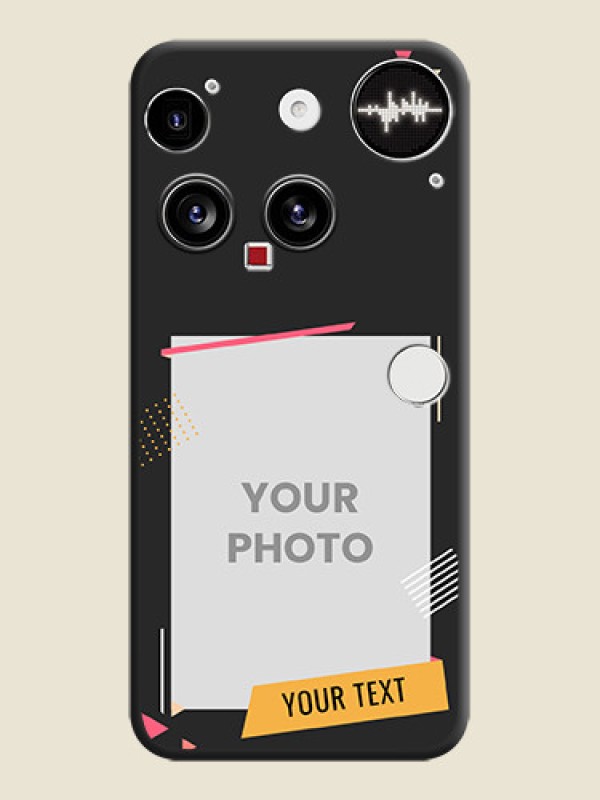 Custom Photo Frame with Triangle Small Dots on Photo On Space Black Custom Soft Matte Mobile Back Cover - Nothing Phone 3 5G - alternate view
