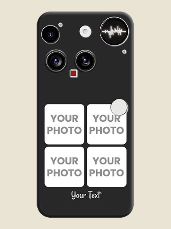 Custom Floral Art with 6 Image Holder on Photo On Space Black Custom Soft Matte Mobile Back Cover - Nothing Phone 3 5G - alternate view