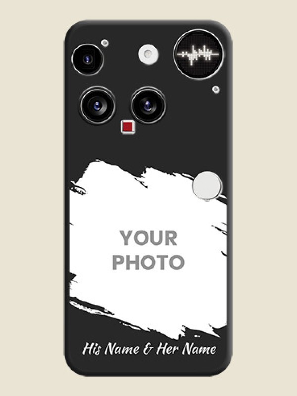 Custom Grunge Brush Strokes on Photo On Space Black Custom Soft Matte Mobile Back Cover - Nothing Phone 3 5G - alternate view