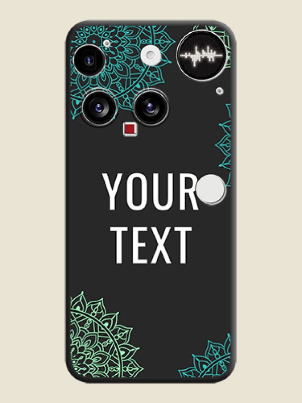 Custom Your Name with Floral Design On Space Black Custom Soft Matte Mobile Back Cover - Nothing Phone 3 5G - alternate view