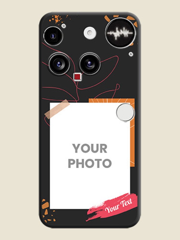 Custom Orange Photo Frame On Space Black Custom Soft Matte Mobile Back Cover - Nothing Phone 3 5G - alternate view
