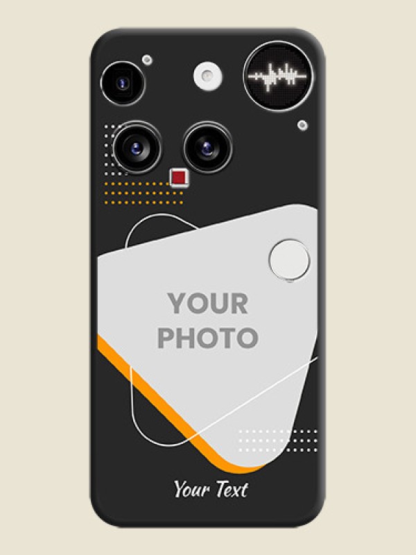 Custom Yellow Triangle on Photo On Space Black Custom Soft Matte Mobile Back Cover - Nothing Phone 3 5G - alternate view