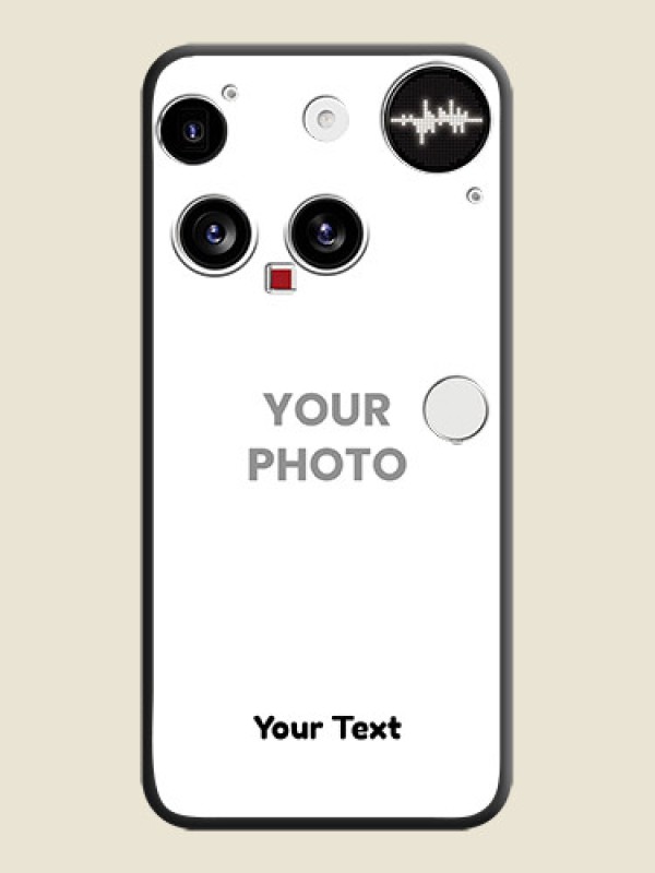 Custom Full Single Pic Upload With Text On Space Black Custom Soft Matte Mobile Back Cover - Nothing Phone 3 5G - alternate view