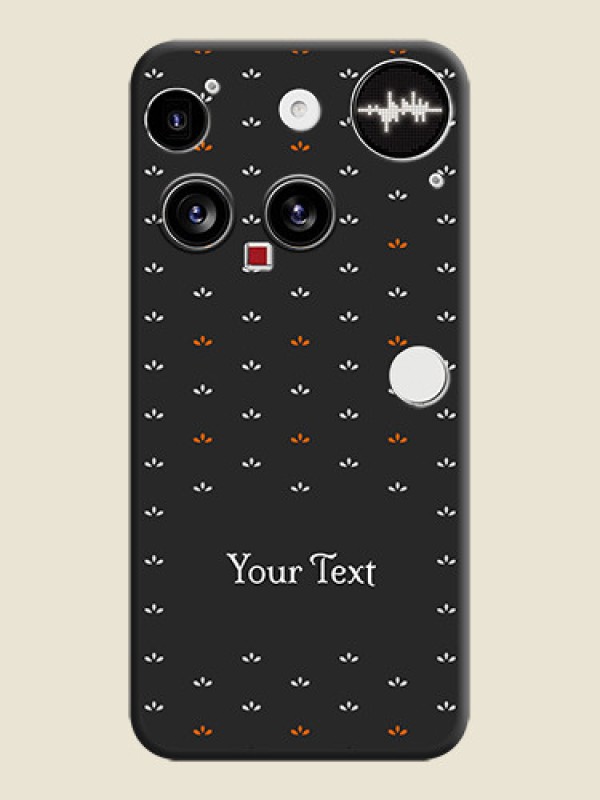 Custom Simple Pattern With Custom Text On Space Black Custom Soft Matte Mobile Back Cover - Nothing Phone 3 5G - alternate view