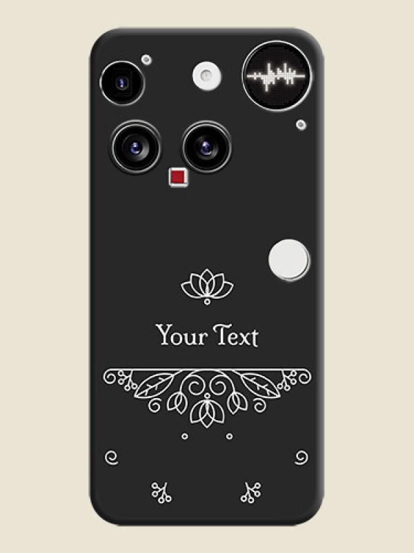 Custom Lotus Garden Custom Text On Space Black Custom Soft Matte Mobile Back Cover - Nothing Phone 3 5G - alternate view