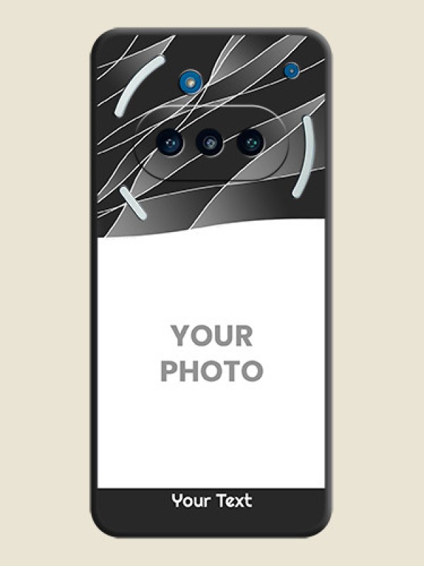 Custom Mixed Wave Lines on Photo On Space Black Custom Soft Matte Mobile Back Cover - Nothing Phone 3a 5G - alternate view