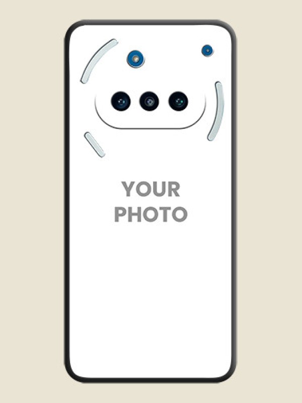 Custom Full Single Pic Upload On Space Black Custom Soft Matte Mobile Back Cover - Nothing Phone 3a 5G - alternate view
