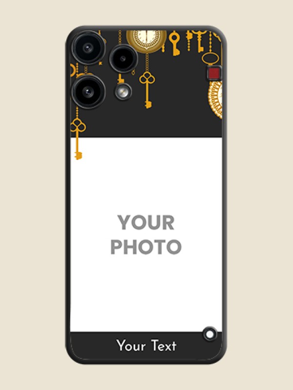 Custom Decorative Design with Text On Space Black Custom Soft Matte Mobile Back Cover - Nothing Phone 3A Lite 5G - alternate view